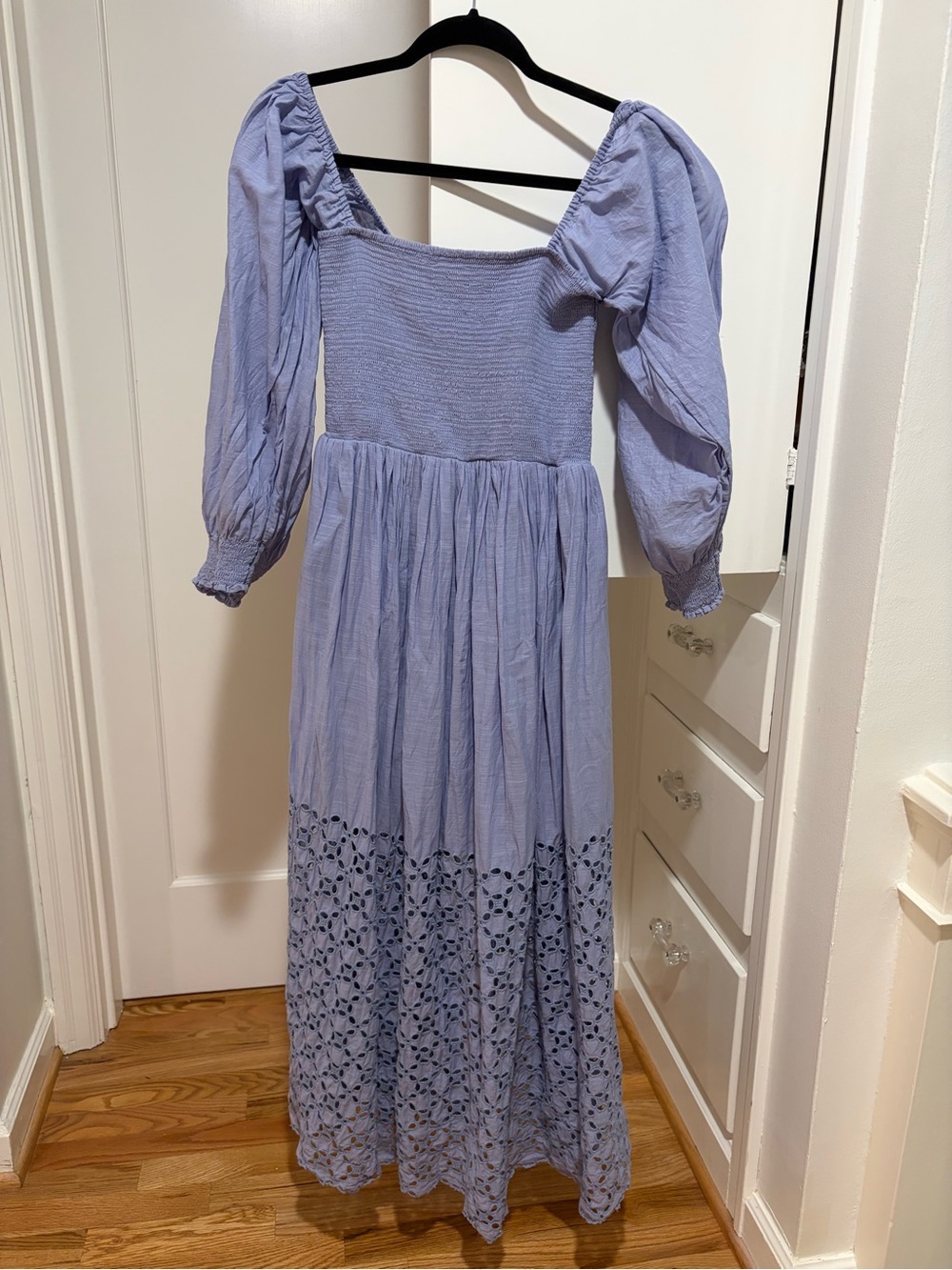 Free People Smocked dress in Light Lavender